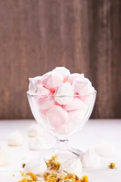 Many meringue in studio Foto stock