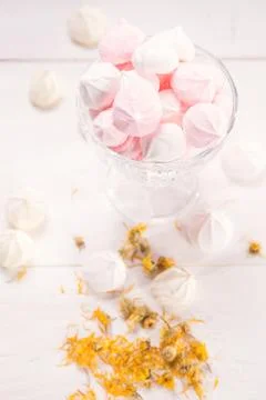 Many meringue in studio Foto stock