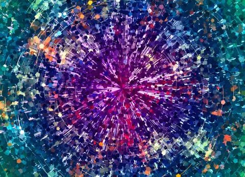 Many modern techno shapes Stock Illustration
