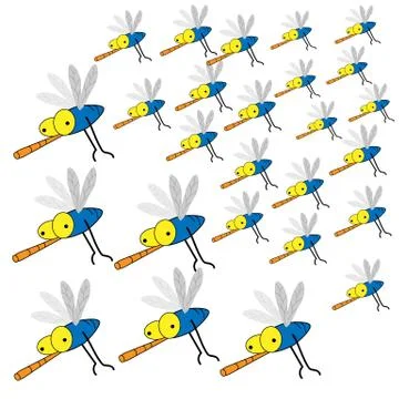 Many mosquito attack Illustrazione stock