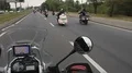 Many motorcycles riding city street on biker festival, freedom and adventures HD Footage