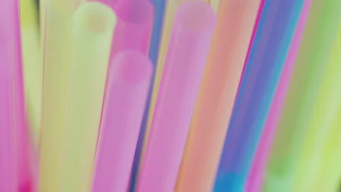 Many multi-colored plastic tubes, close-up Stock Footage 150754761
