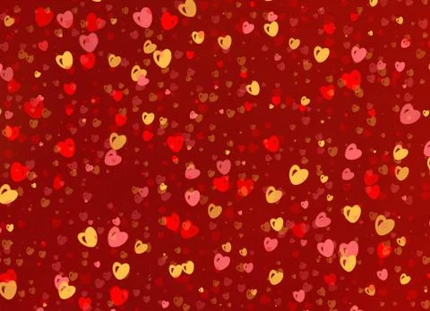 Many multicolored small hearts backgrounds Stock Illustration