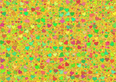 Many multicolored small hearts backgrounds Stock Illustration