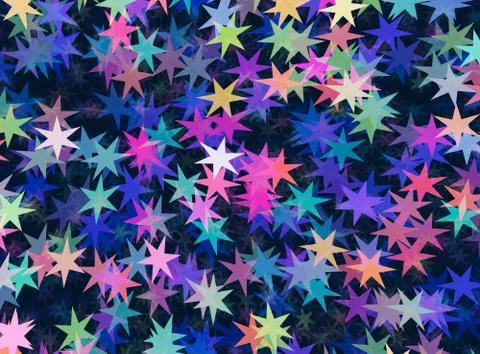 Many multicolored stars background Stock Illustration