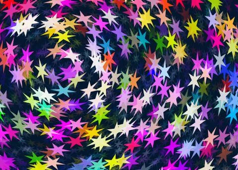 Many multicolored stars background イラスト素材