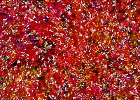 Many multicolored triangles pointer background Stock Illustration