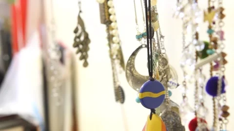 Many necklaces 스톡 동영상 60969270