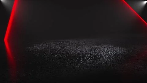 Many neon triangles in space, abstract computer generated backdrop, 3D render 스톡 일러스트