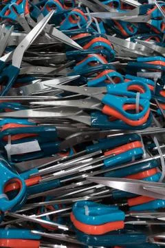 Many new scissors Stock Photos