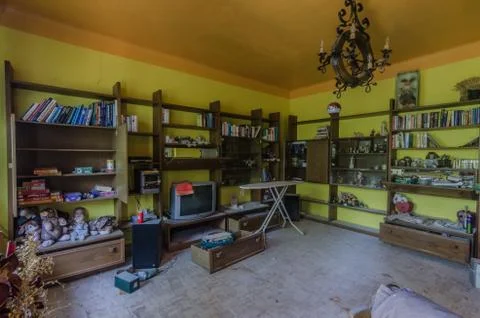 Many objects in an abandoned house Stock Photos