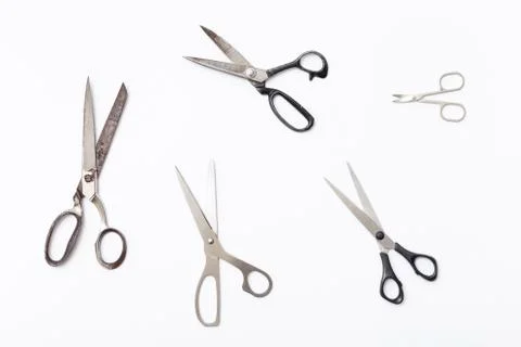 Many old scissors. Stock Photos