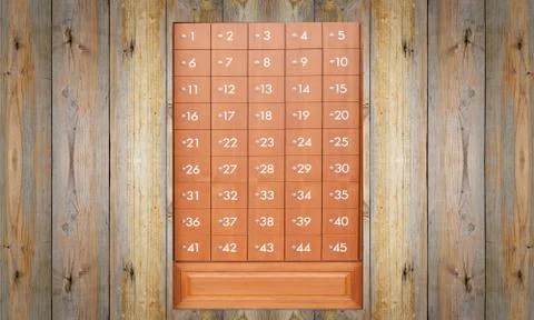 Many orange mailboxes. some of them opened Stock Photos