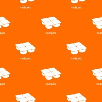Many packages pattern vector orange イラスト素材