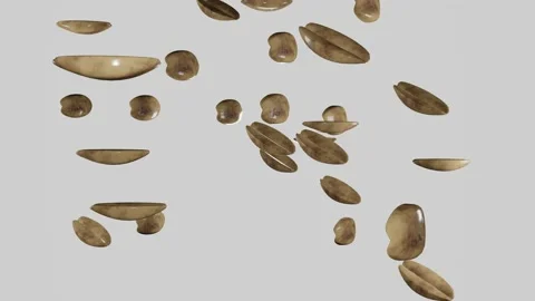 Many peanut falling down on white background. Nuts. Stock Footage 171459760