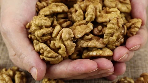 Many peeled walnuts Stock Footage 124249260