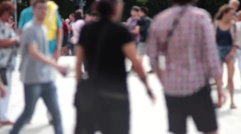 Many people crossing Stock Footage 40851681