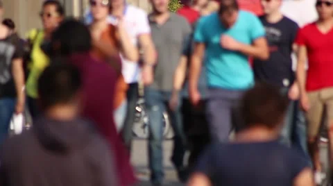 Many people crossing Stock Footage 41735219