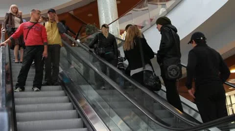 Many people in the mall Stock Footage 10861549