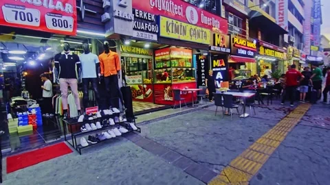 Many people walking down the. Stock Footage 284042846
