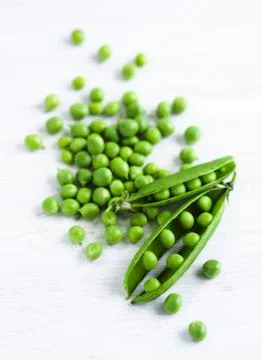 Many Picked Snap Peas Stock Photos