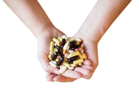 Many pills background Stock Photos