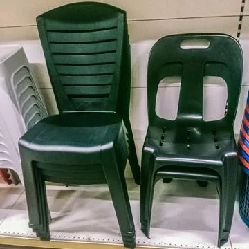 Many plastic chairs Stock Photos
