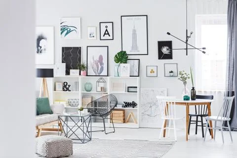 Many posters on the wall Stock-Fotos