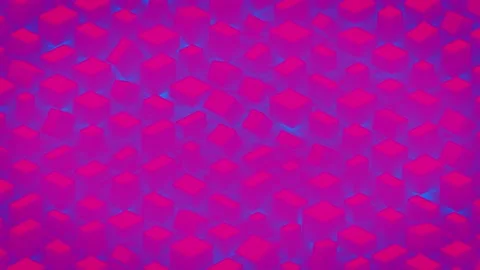 Many purple 3D boxes random - abstract geometry backdrop - loop video Stock Footage 222812288
