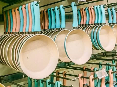 Many quality pans Stock Photos
