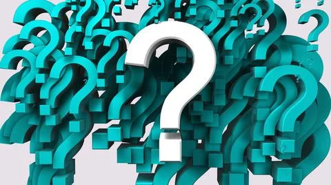 Many question 3d image of many question mark isolated in white Copyright: ... Stock Photos