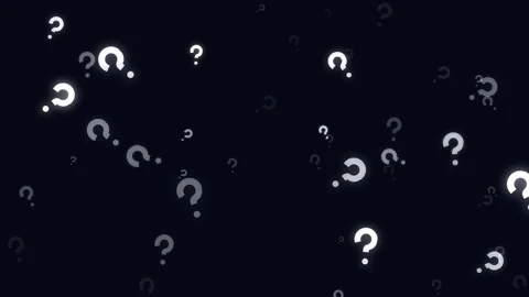 Many Question Marks floating and rotating on a clean background representing Stock Footage 346262325
