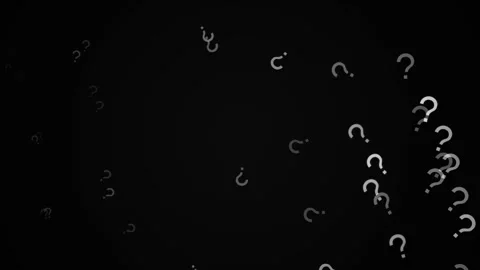 Many Question Marks floating on dark background for confusion and inquiry Stock Footage 346262259