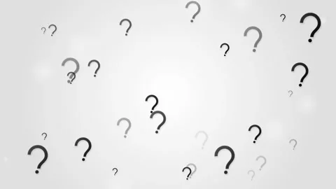 Many Question Marks Floating on White Background for Inquiry and Problem Stock Footage 346262250