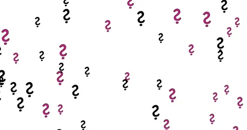 Many question marks flying randomly. Concept of questioning - why, who, where Vidéo 158319072