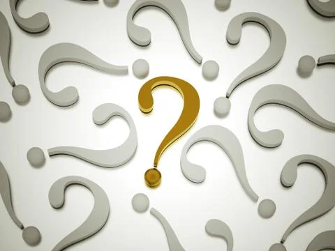 To many question marks Stock Illustration