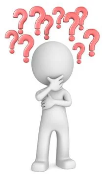 Many Questions. Stock Illustration