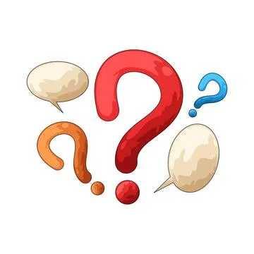 Many questions illustration Stock Illustration