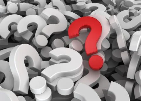 Many questions with unique one Stock Illustration