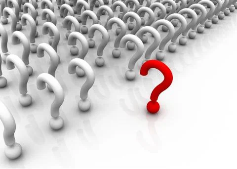 Many questions with unique one. Stock Illustration