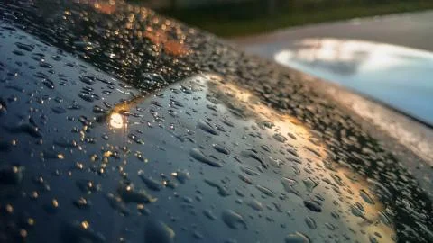 Many of raindrops stuck on the windshield background,Abstract of raindrops on Stock Photos