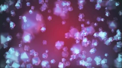 Many random crystals in color space illustration background new quality Illustrazione stock