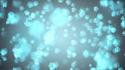 Many random crystals in color space illustration background new quality Illustrazione stock