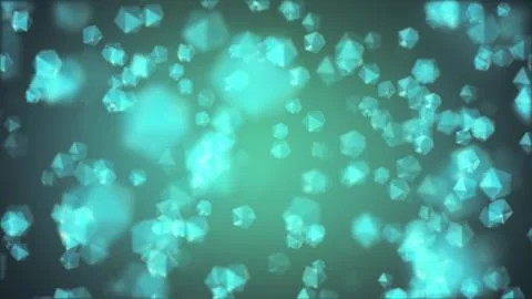 Many random crystals in color space illustration background new quality Illustrazione stock