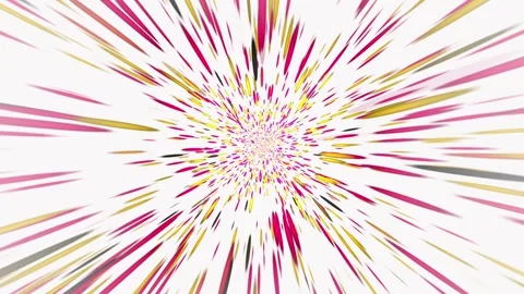 Many rays come out from the center on a white background. Stock Footage 106610079