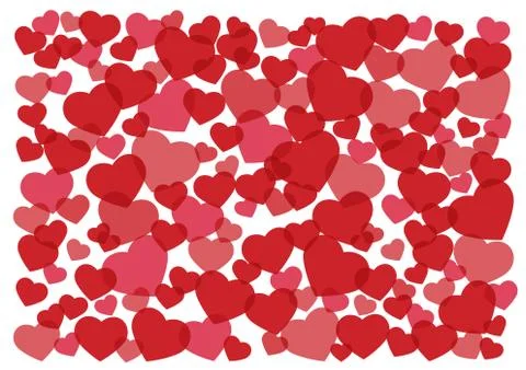 Many red hearts background vector illustration Stock Illustration