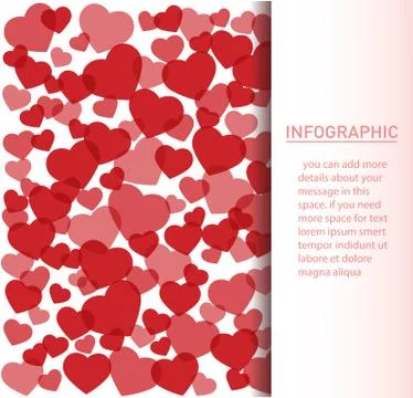 Many red hearts background vector illustration Stock Illustration