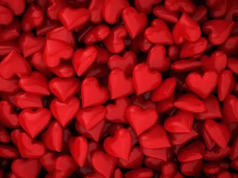 Many red hearts Stock Illustration