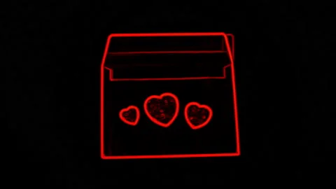 Many Red Hearts stop motion animation collide together in One beating heart for Stock Footage 230948609