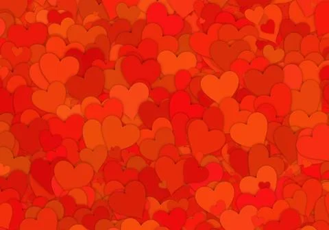 Many red small hearts backgrounds Stock Illustration